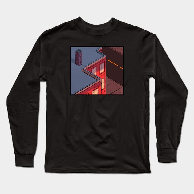 Neighborhood Sunset Long Sleeve T-Shirt by MarkSolario